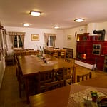 Interiér restaurace pension